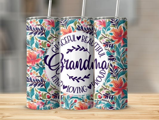 Graceful Grandma Stainless Steel Tumbler