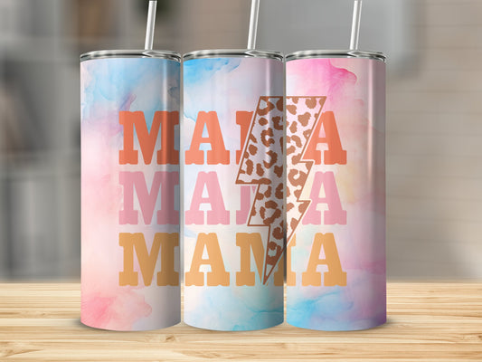 Mama Lightning Bolt Stainless Steel Tumbler