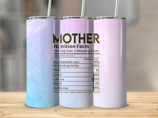 Mother Nutrition Facts Stainless Steel Tumbler