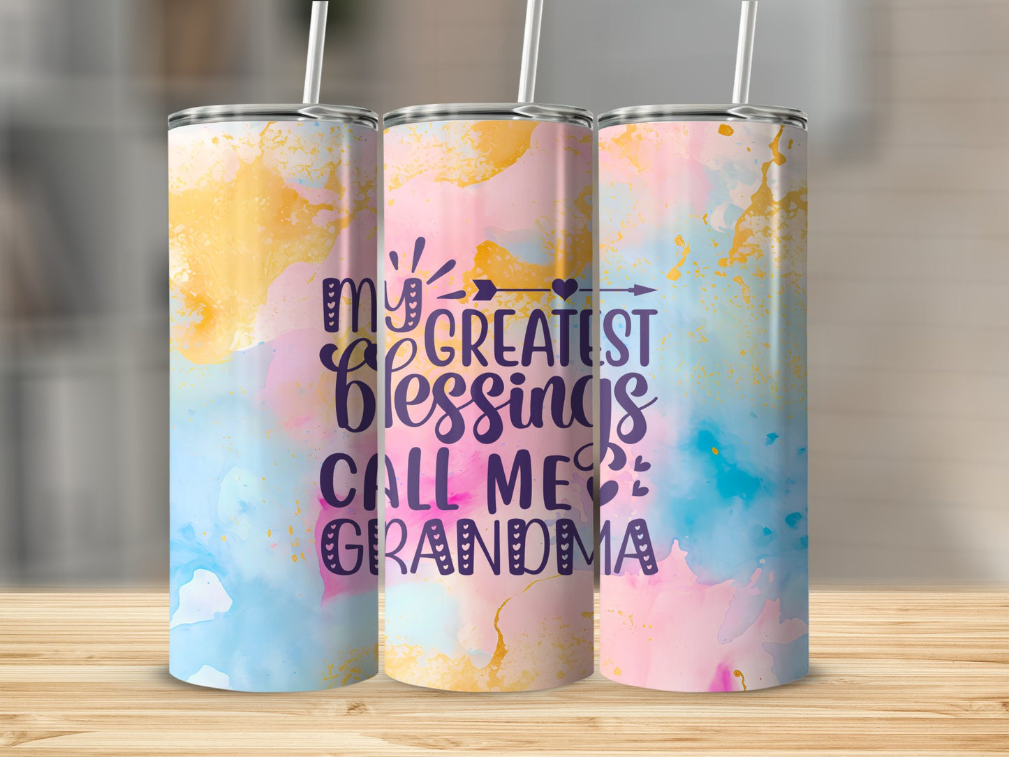 My Greatest Blessings Call Me Grandma Stainless Steel Tumbler