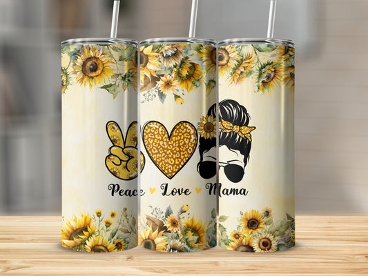 Peace Love Mama Stainless Steel Tumbler