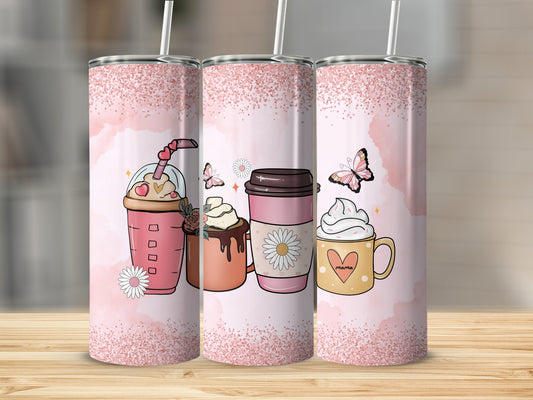 Pink Drinks Stainless Steel Tumbler