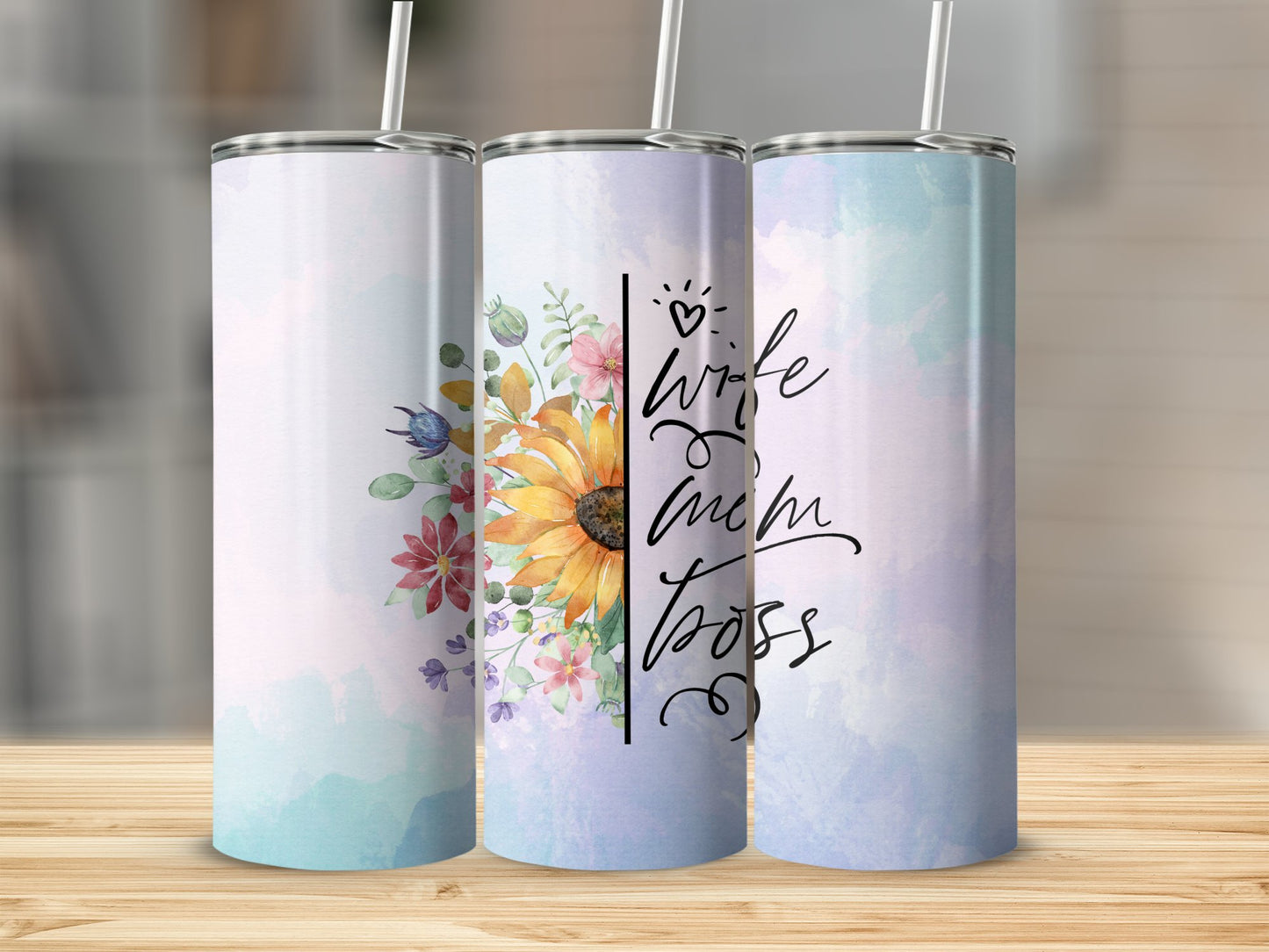 Wife Mom Boss Stainless Steel Tumbler