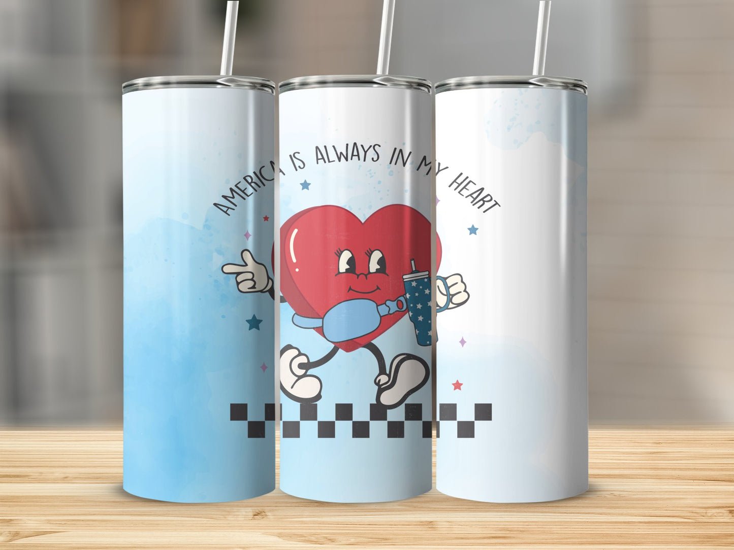 America is Always in my Heart Stainless Steel Tumbler