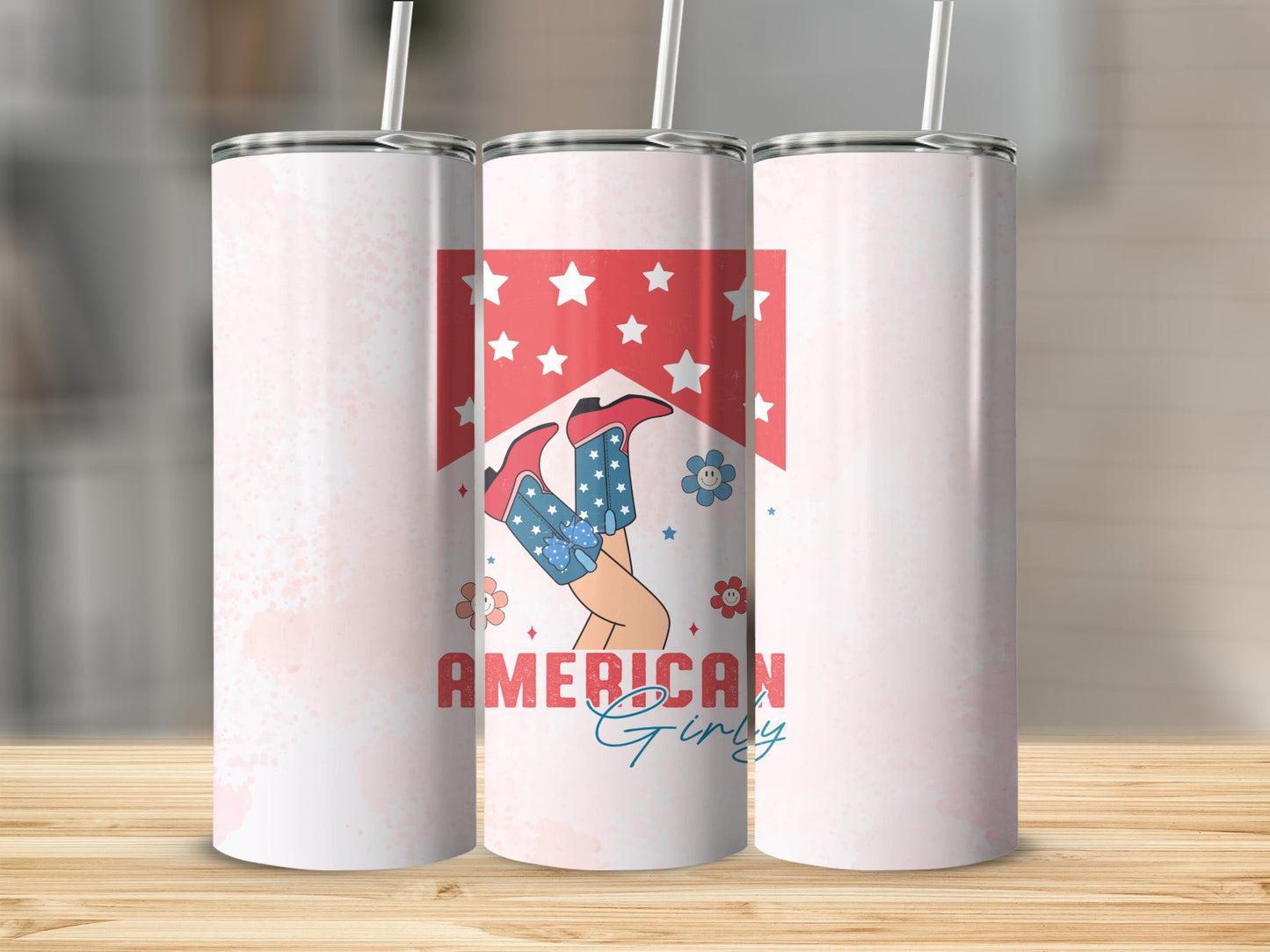 American Girly Stainless Steel Tumbler