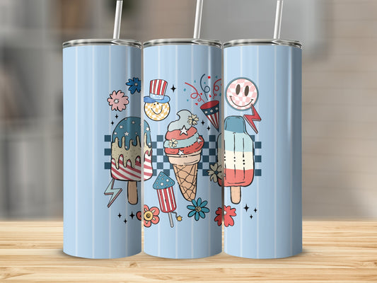 4th of July Frozen Treats Stainless Steel Tumbler