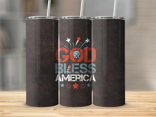 God Bless America Stainless Steel Tumbler