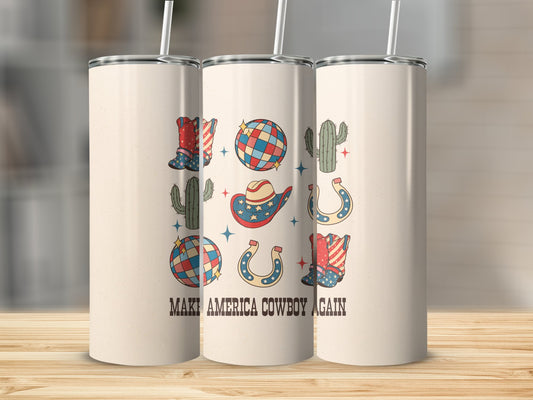 Make America Cowboy Again Stainless Steel Tumbler