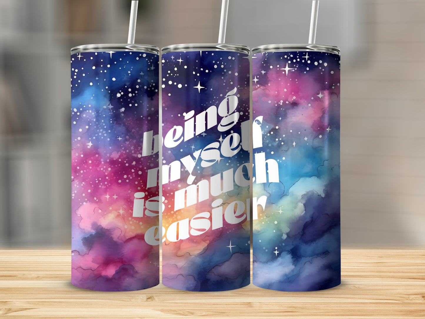 Being Myself is much Easier Stainless Steel Tumbler