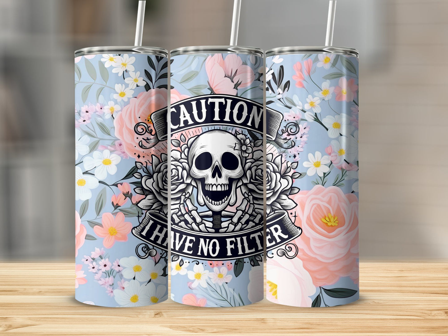 Caution I have no Filter Stainless Steel Tumbler