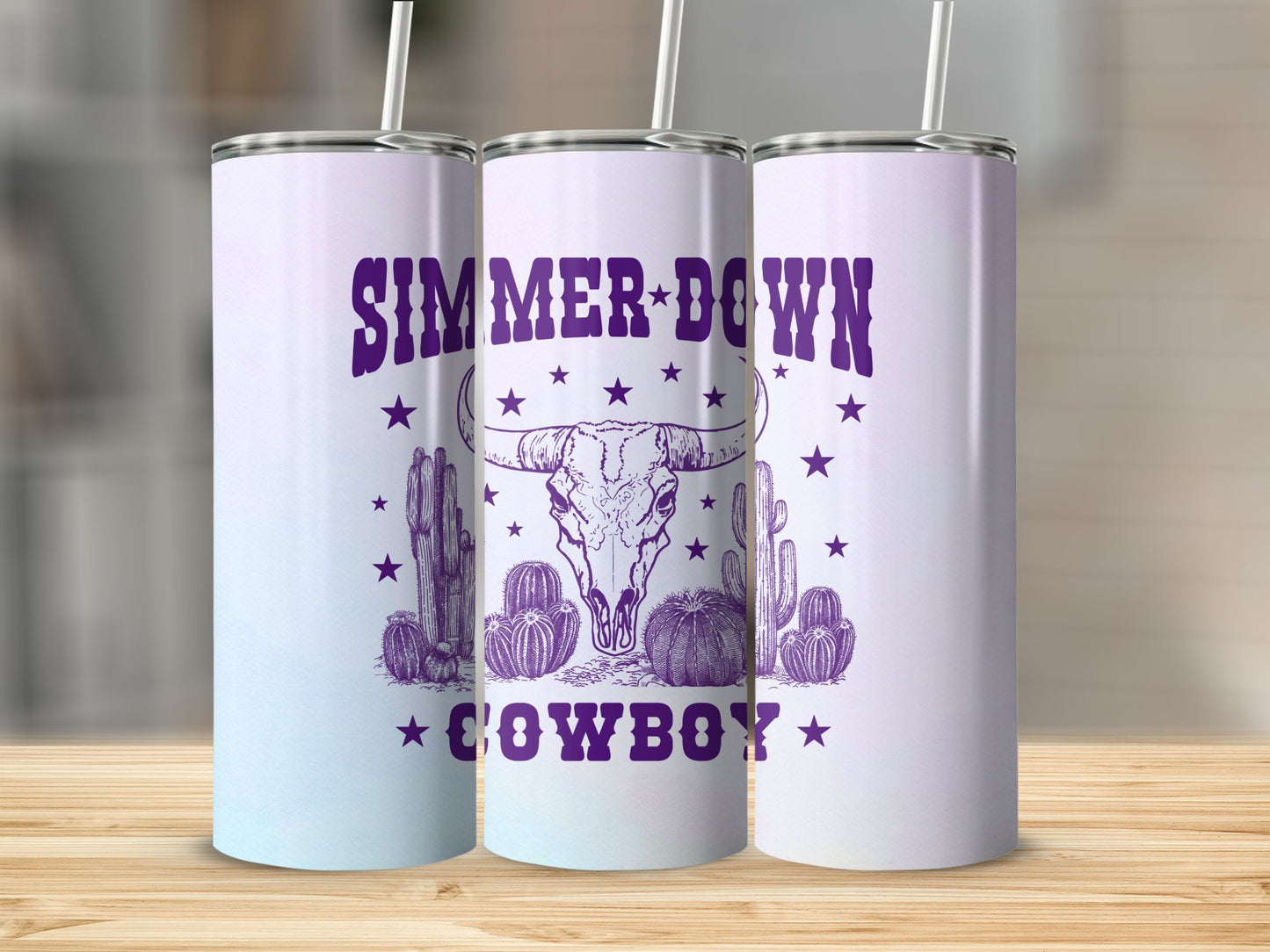 Simmer Down Cowboy Stainless Steel Tumbler