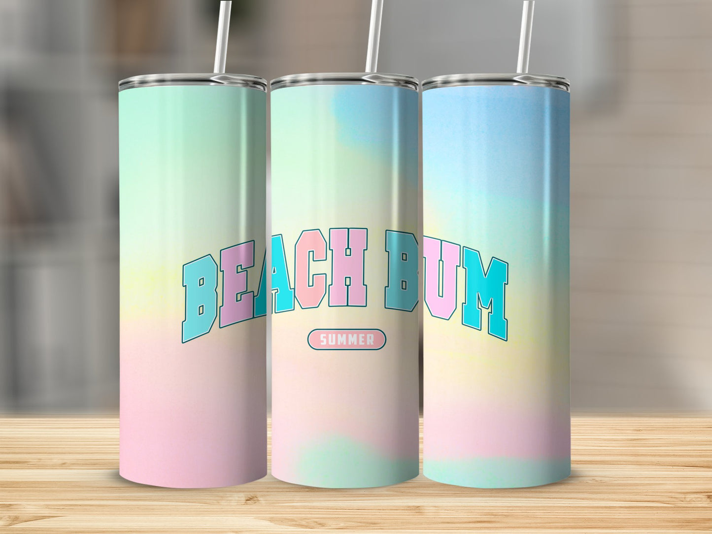 Beach Bum Summer Stainless Steel Tumbler