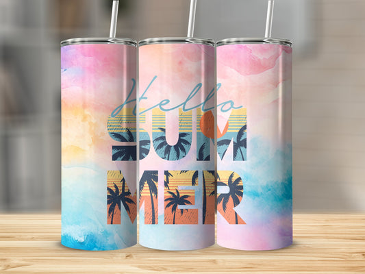 Hello Summer Stainless Steel Tumbler