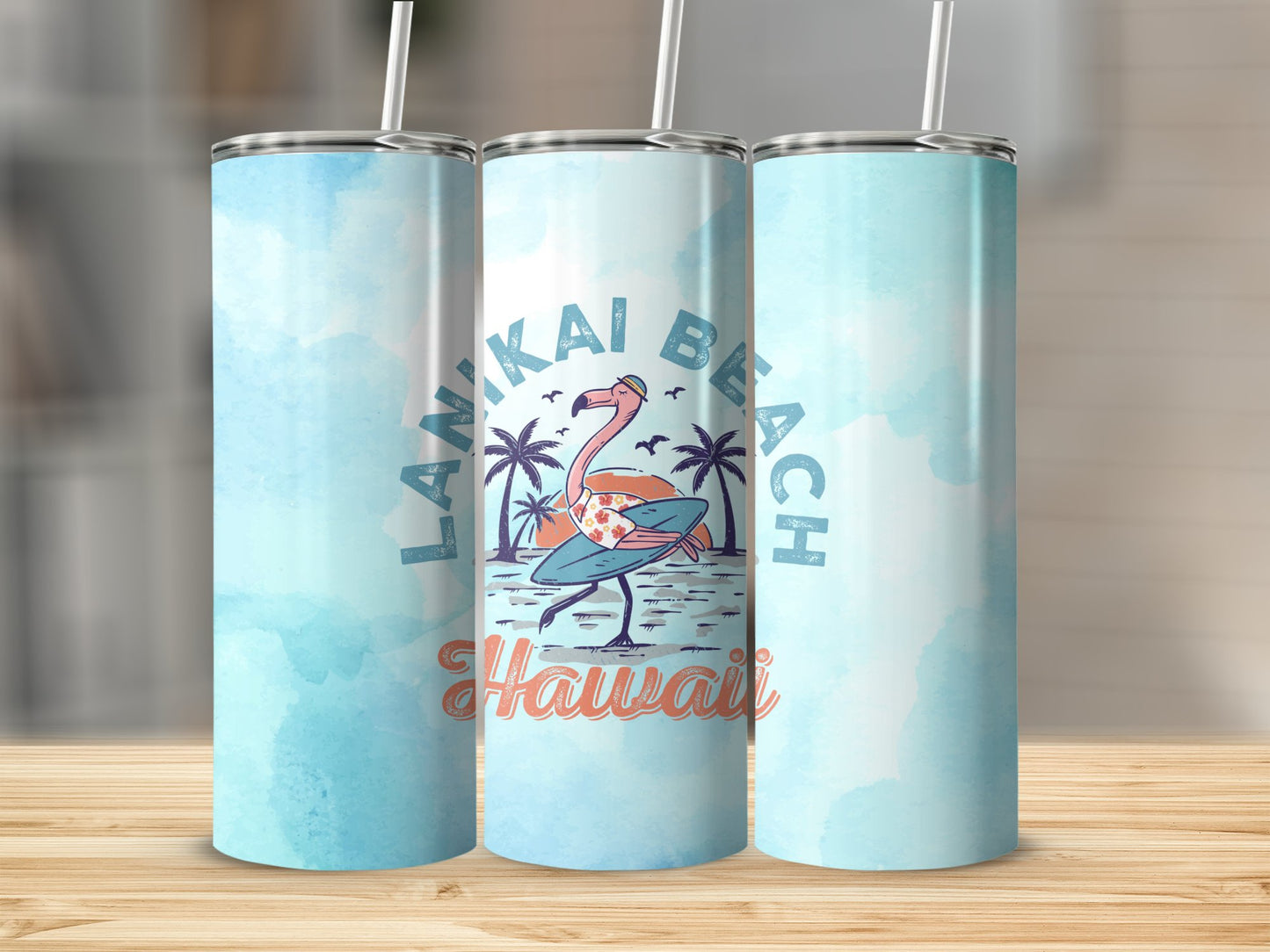 Lanikai Beach Hawaii Stainless Steel Tumbler