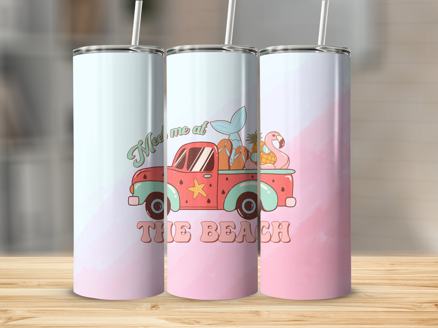 Meet me at the Beach Stainless Steel Tumbler