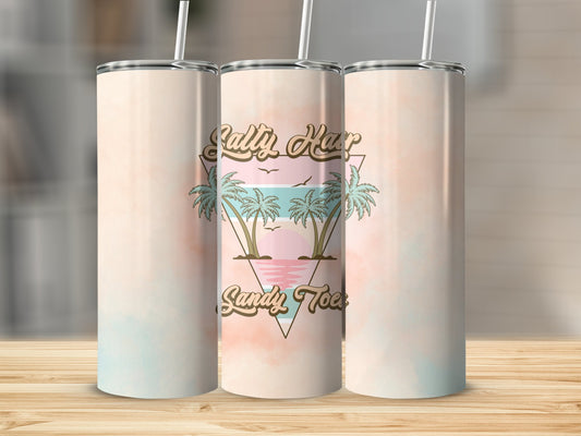 Salty Hair Sandy Toes Stainless Steel Tumbler