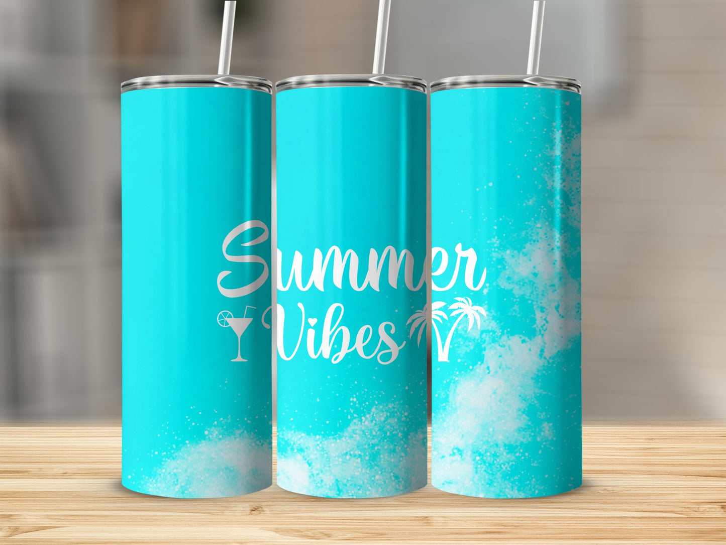 Ocean Summer Vibes Stainless Steel Tumbler