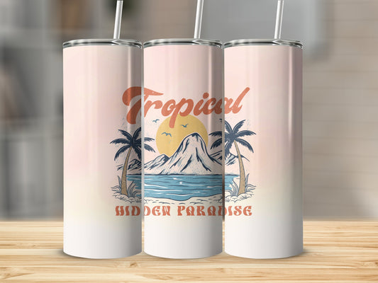 Tropical Hidden Paradise Stainless Steel Tumbler