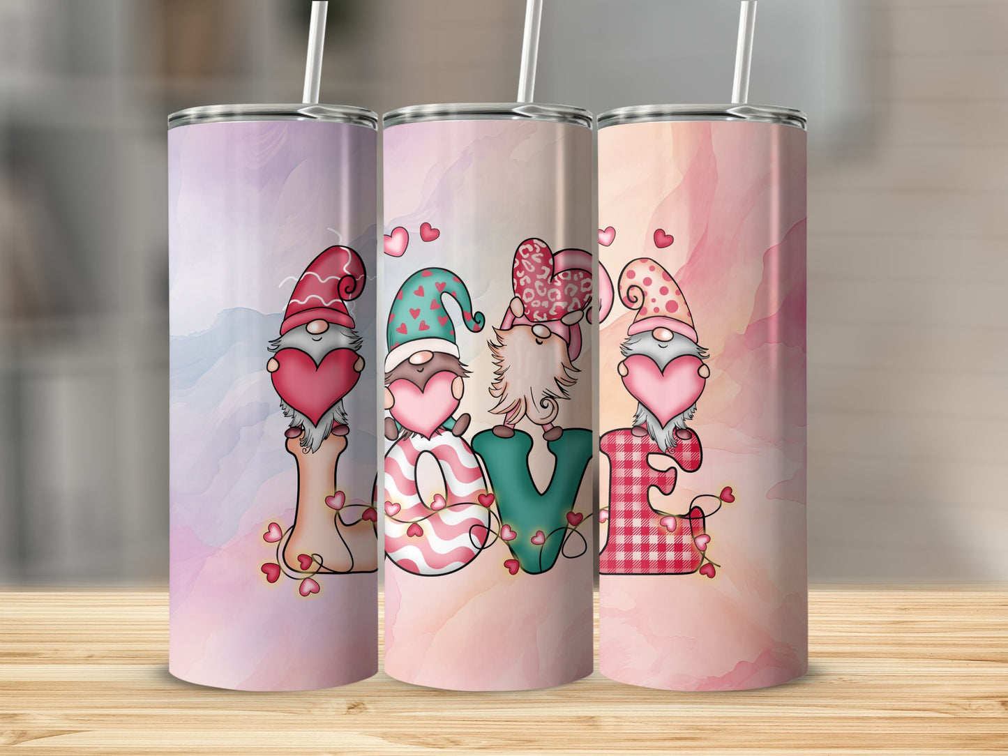 Gnome Love Letters Stainless Steel Tumbler