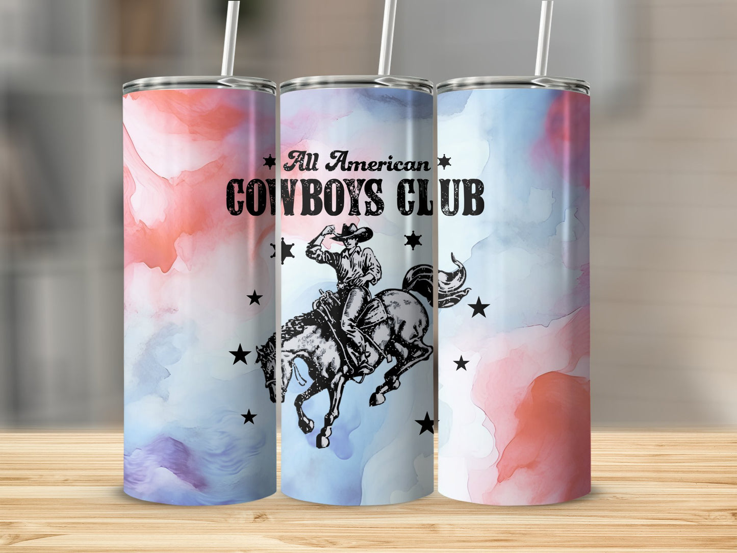 All American Cowboys Club Stainless Steel Tumbler