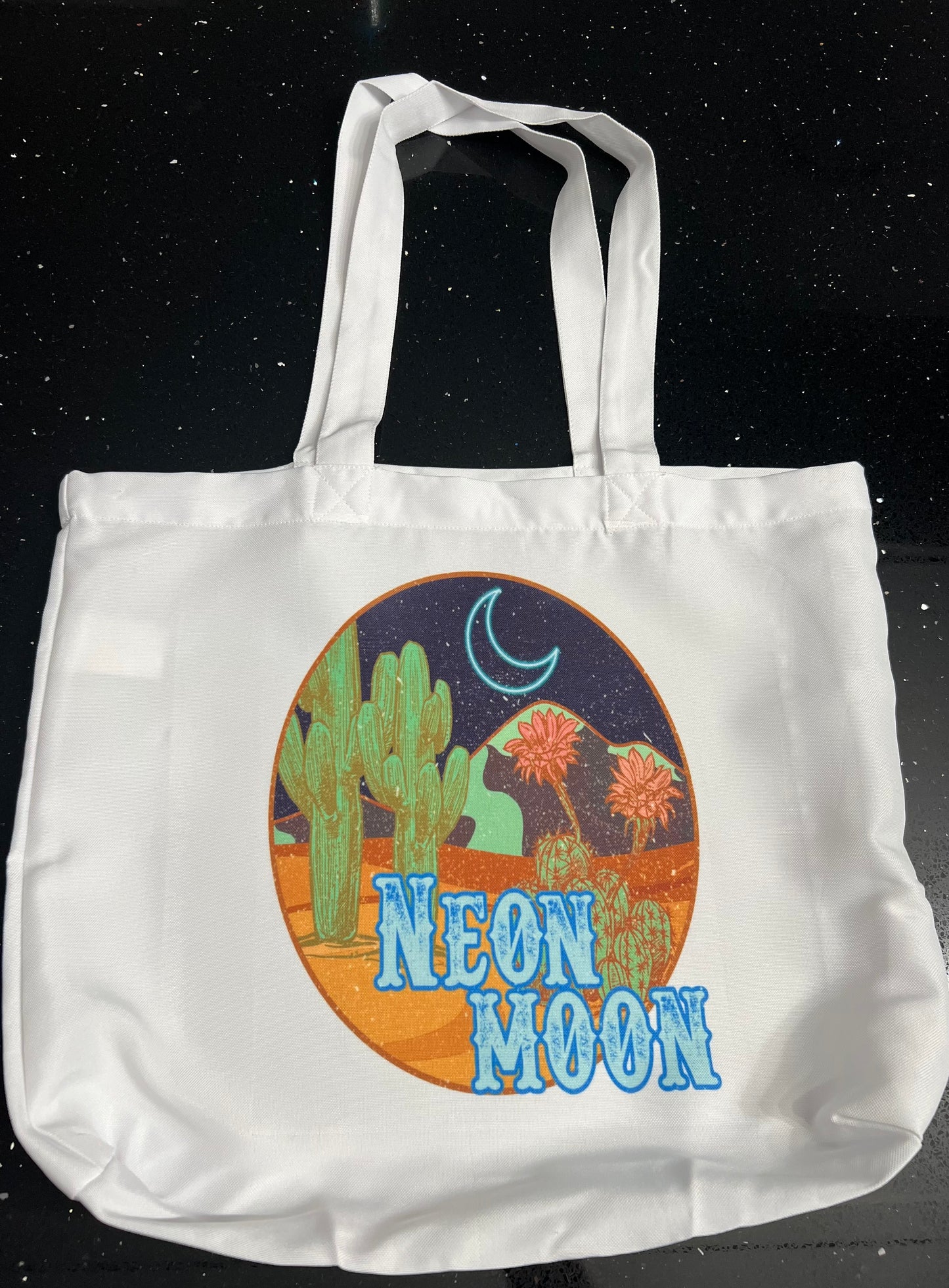 Neon Moon Tote Bag