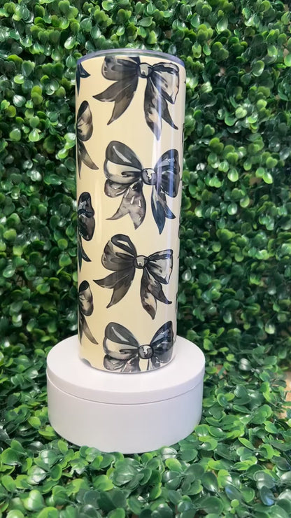 Black Bows Stainless Steel Tumbler