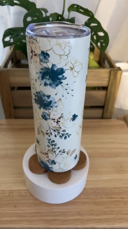 Mama with Blue Flowers Stainless Steel Tumbler