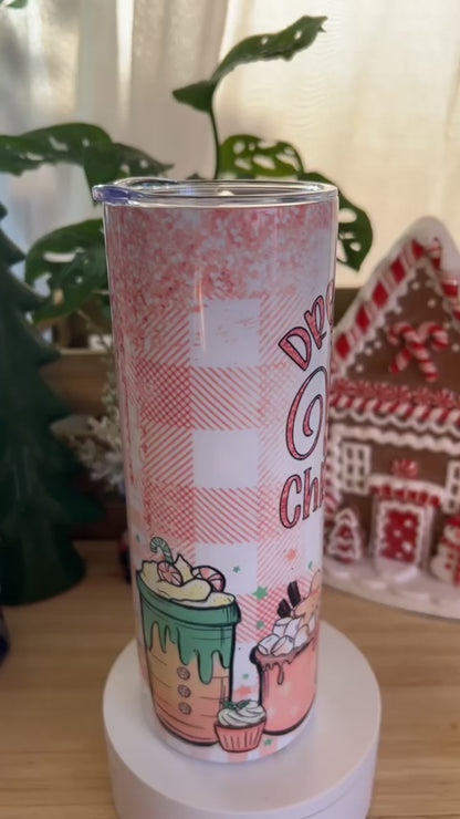 Dreaming Of A Pink Christmas Stainless Steel Tumbler