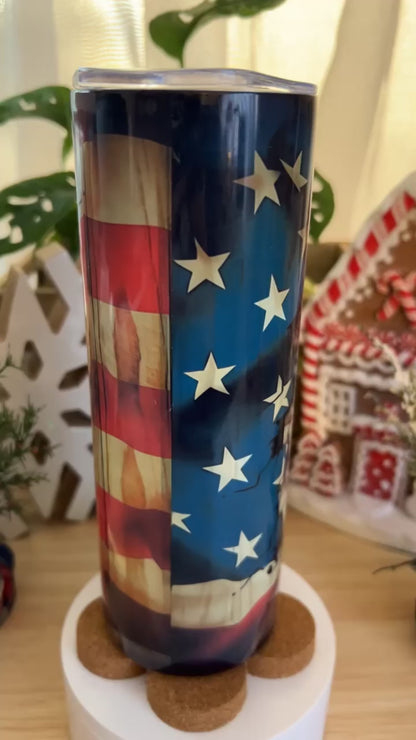 Buck/American Flag Stainless Steel Tumbler