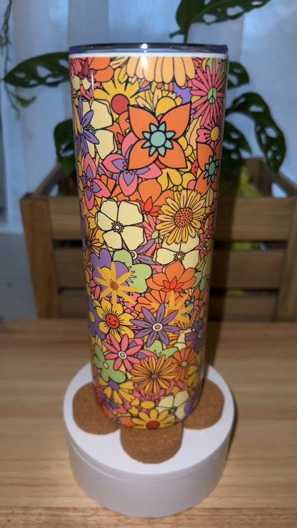 Funky Flowers Stainless Steel Tumbler