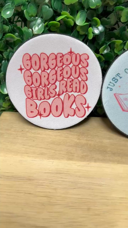 Bookish Girly Vibes Full Size Coaster