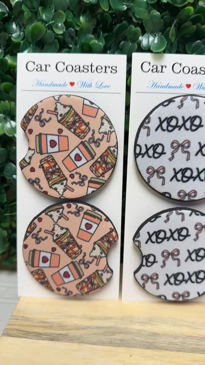 Valentine's Coffee Drinks Car Cup Coasters
