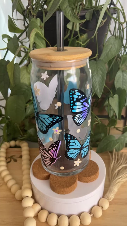 Beautiful Butterflies Glass