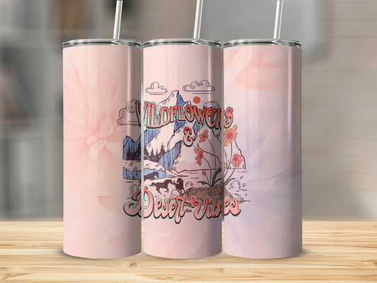 Wild Flowers & Desert Vibes Stainless Steel Tumbler